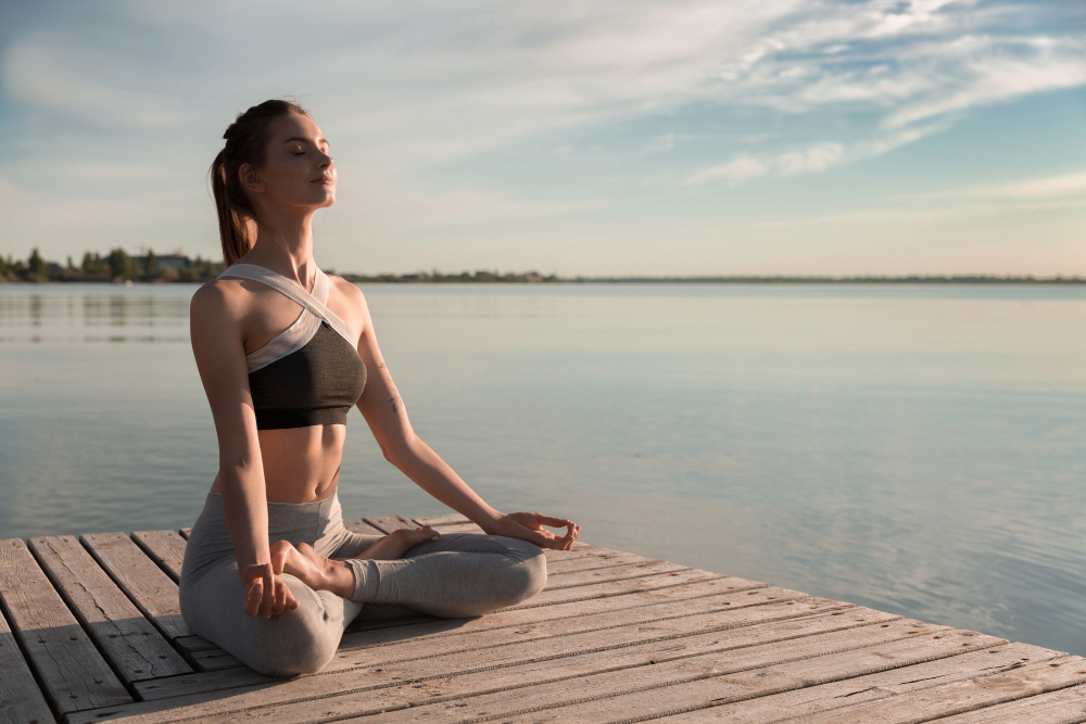 A Day in the Life of a Residential Caregiver: Insights and Challenges caregiver doing medatation yoga 