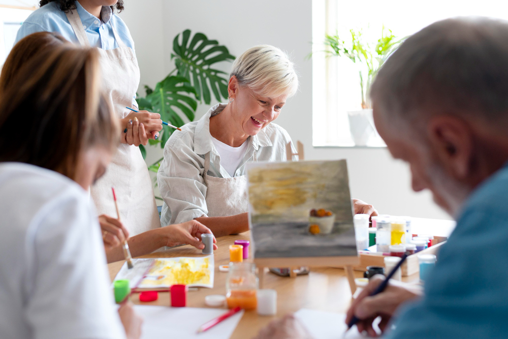 How to Make Local Events Accessible for Elderly Residents senior activities doing art craft 